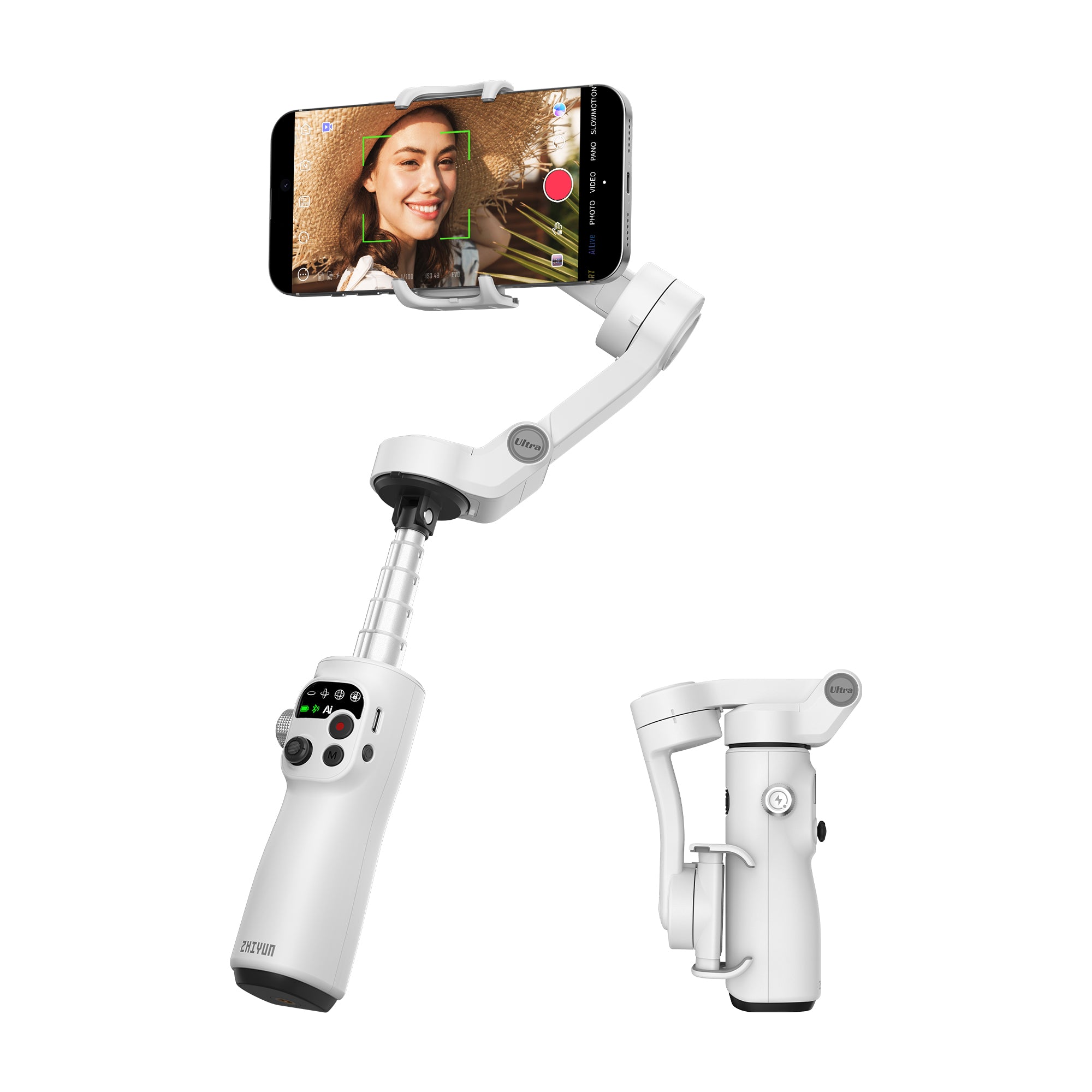 Smooth Q5 Ultra Smartphone Gimbal with AI Tracking & 215mm