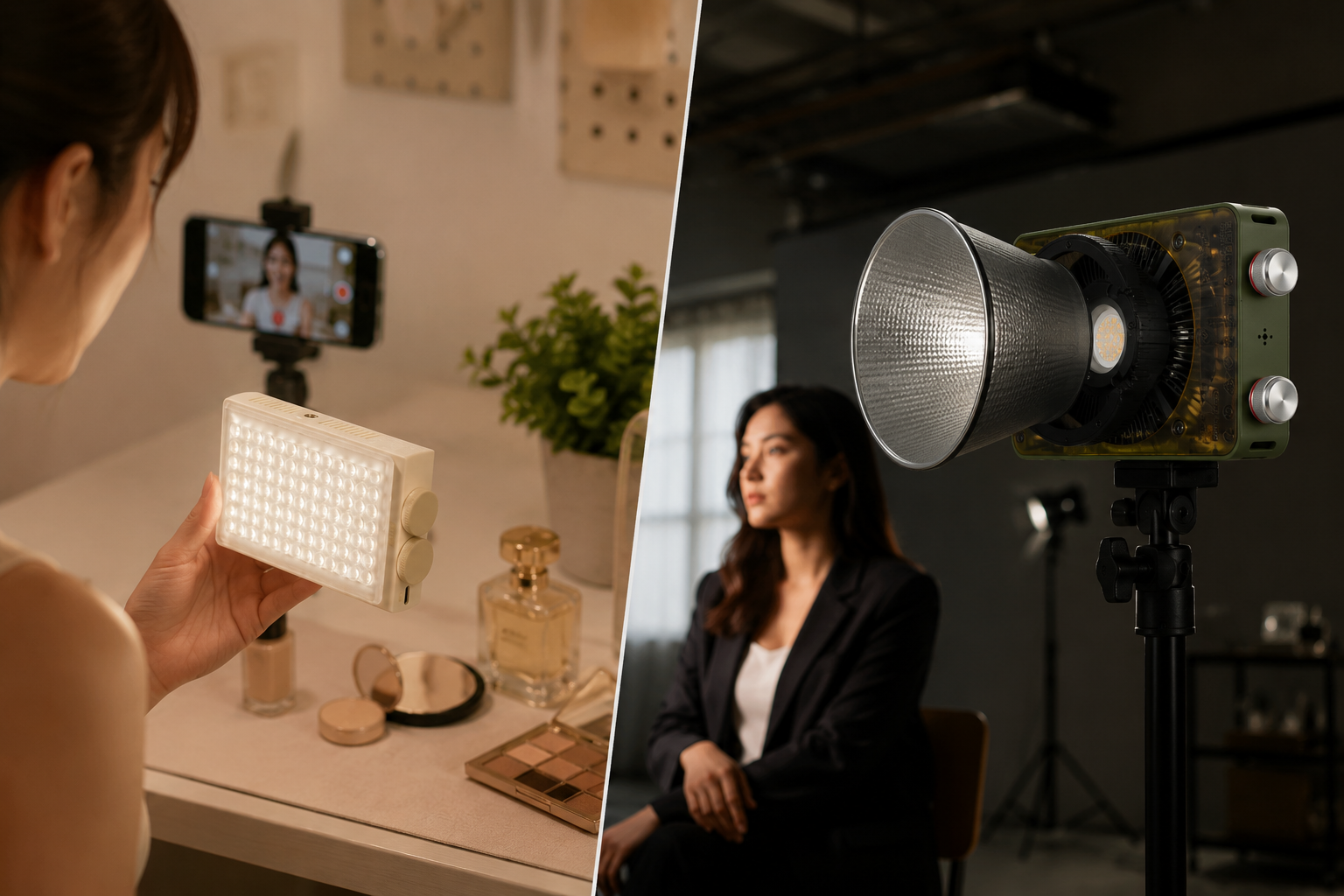 Portable LED Light vs COB Light: How to Choose the Right Video Light
