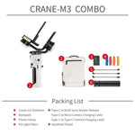 ZHIYUN Crane M3: Portable, professional, compatible. Compact design, dual-color fill light, 1.22” touch screen, PD 12W fast charging.