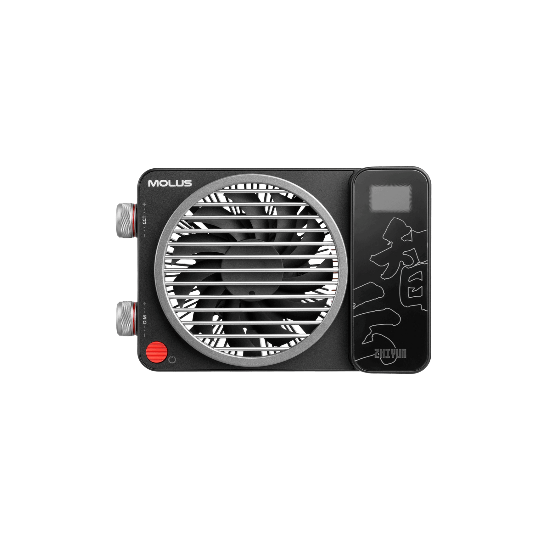 ZHIYUN MOLUS X100: 100W Output, Fast Charging, ZY Mount, Bluetooth Control. Compact COB light with innovate cooling tech.