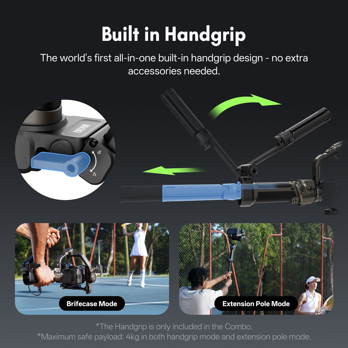 ZHIYUN Weebill 5 | Built-In Handle AI Tracking Lightweight 3‑Axis Gimbal