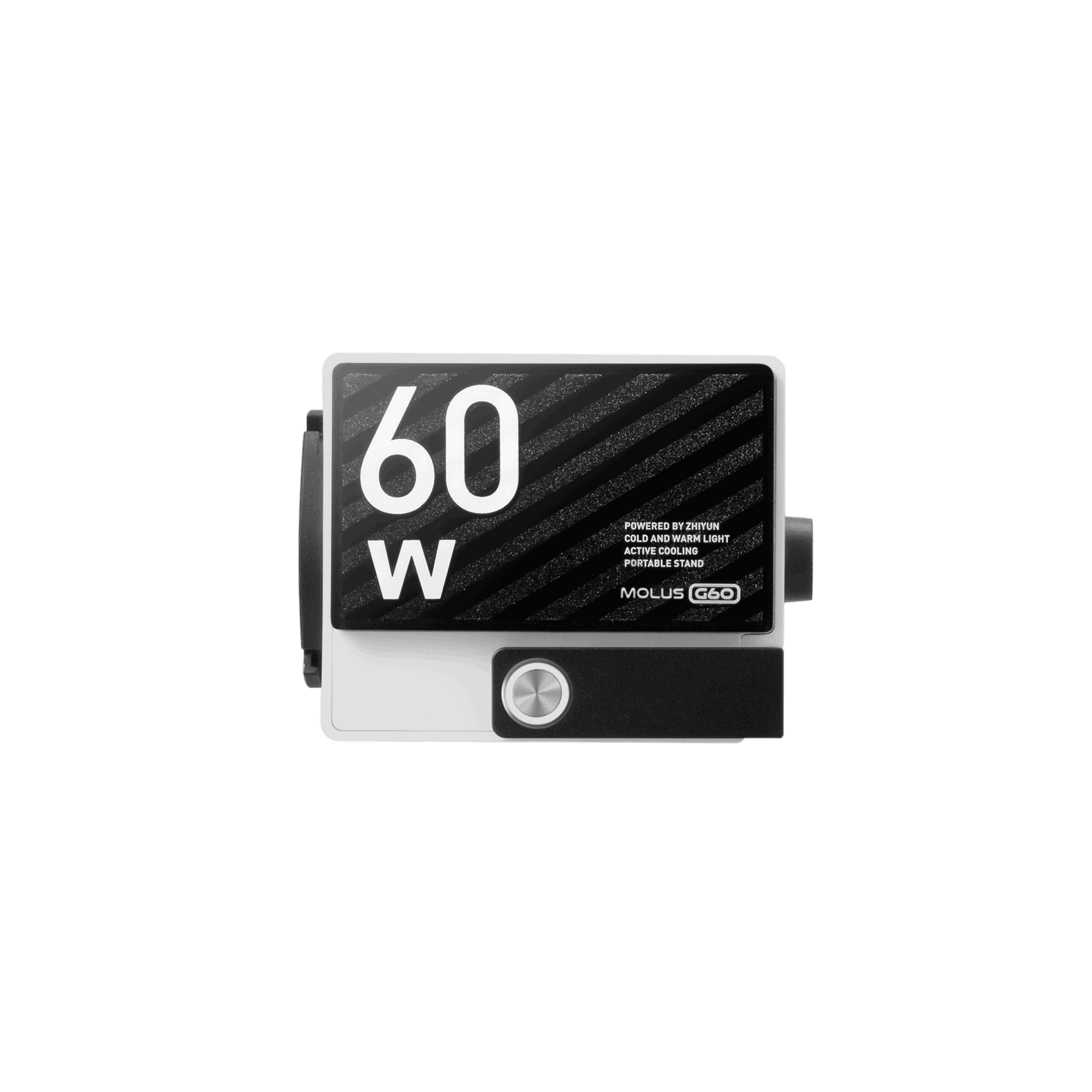 ZHIYUN MOLUS G60: Professional 60W film light with DynaVort Cooling. Fast charging, Bluetooth control.