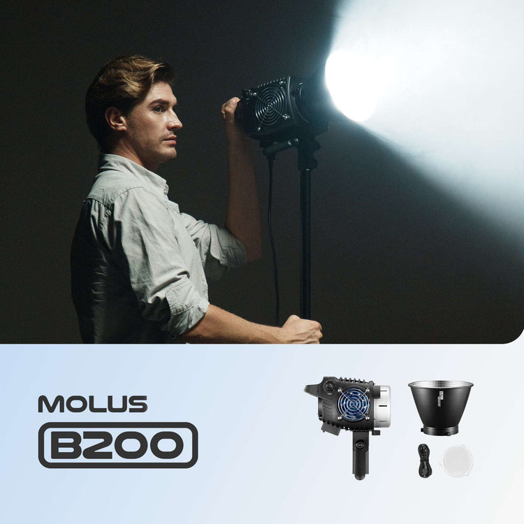 ZHIYUN MOLUS B-Series lights, 100W to 500W, ZY Vega App, K1 Controller, 2700K-6500K color rendering