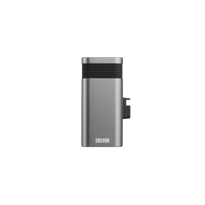 ZHIYUN compact gray threaded square grip battery with a plug on the side is designed specifically for the MOLUS X100. 
