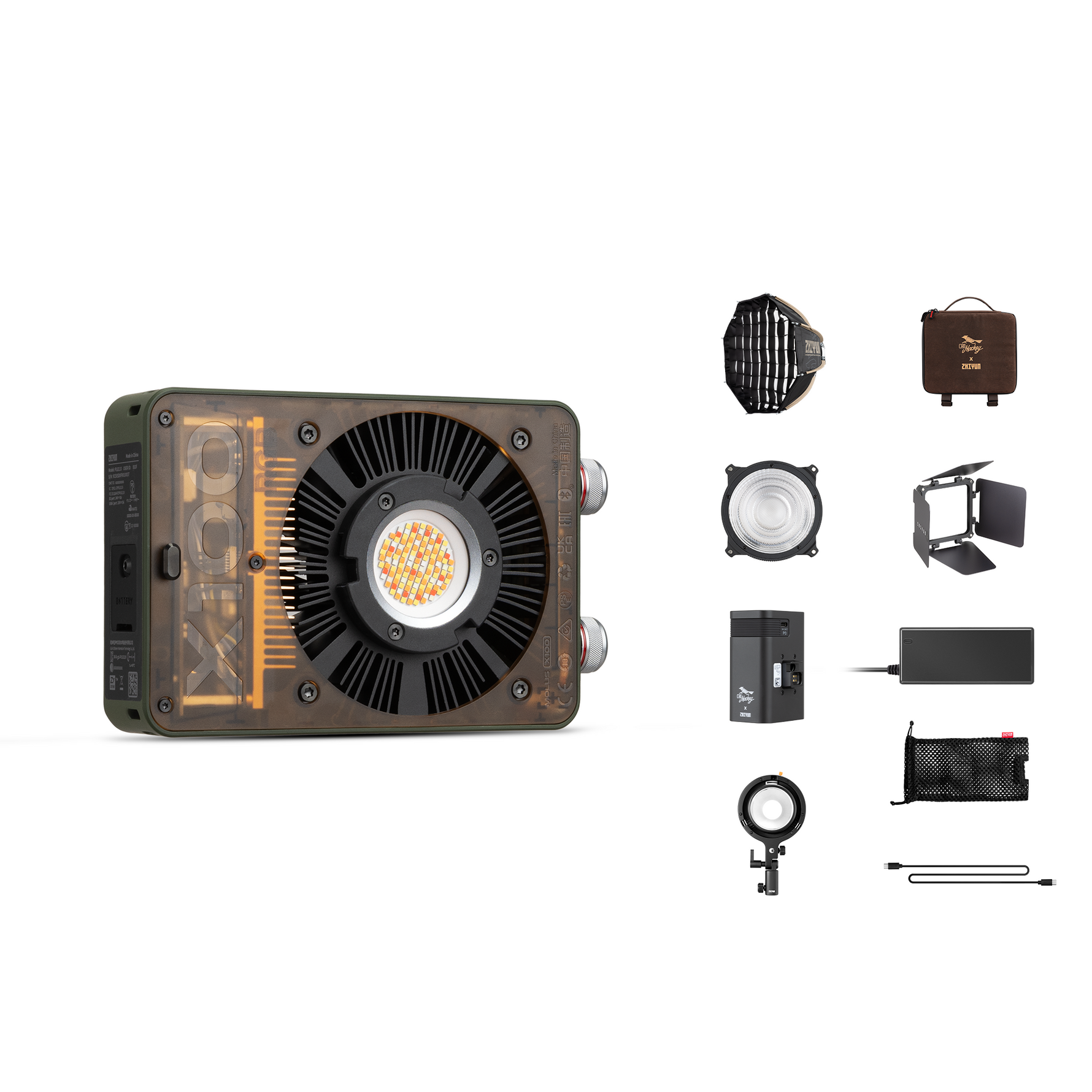 ZHIYUN MOLUS X100 RGB | 100W Professional Portable RGB Video Light