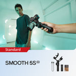 ZHIYUN Smooth 5S AI, Advanced magnetic AI tracker, crystal-clear body, intelligent gesture control, orthogonal 3-axis structure, built-in fill light