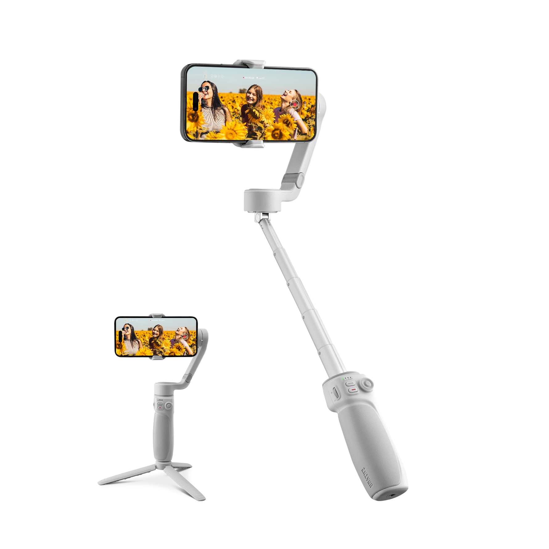 ZHIYUN Smooth Q4 mobile gimbal stabilizer with foldable design and extension rod for vloggers