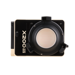 Portable COB light MOLUS X200 RGB used as portable video light for professional photography studio setup