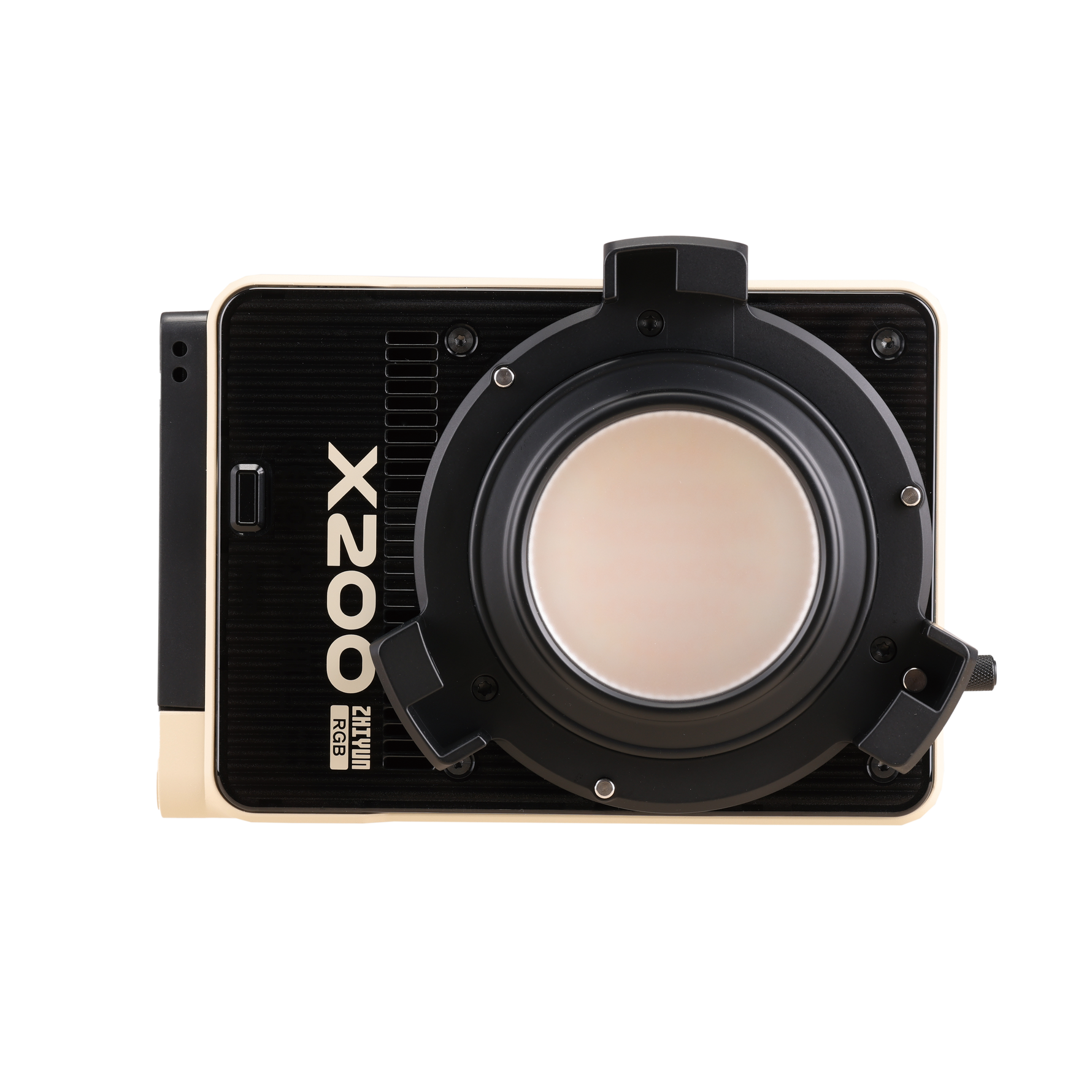 Portable COB light MOLUS X200 RGB used as portable video light for professional photography studio setup