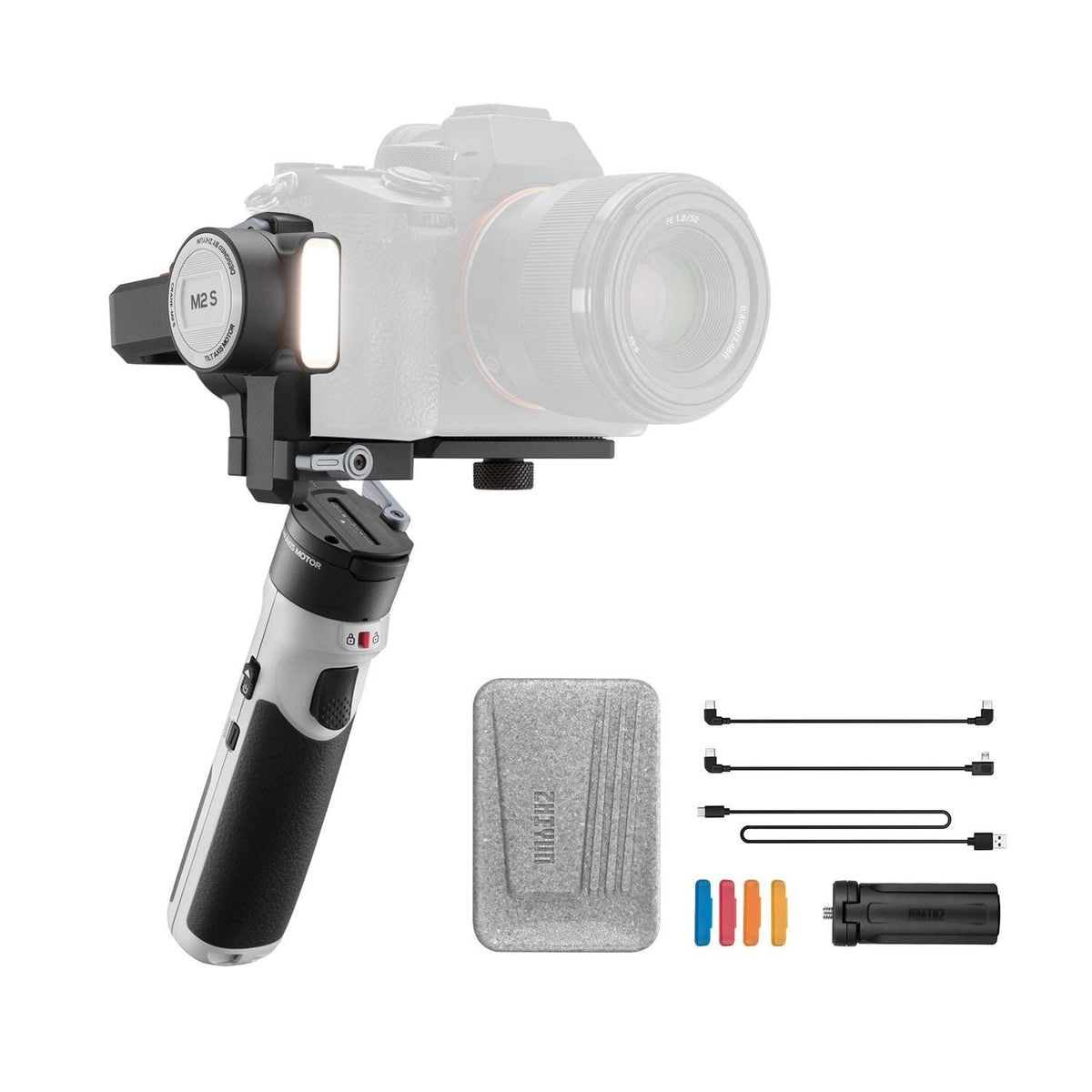 ZHIYUN Crane M2S : Compact structure with Dual Color Fill Light. Classic Design, Enhanced Compatibility, and Rapid Charging.