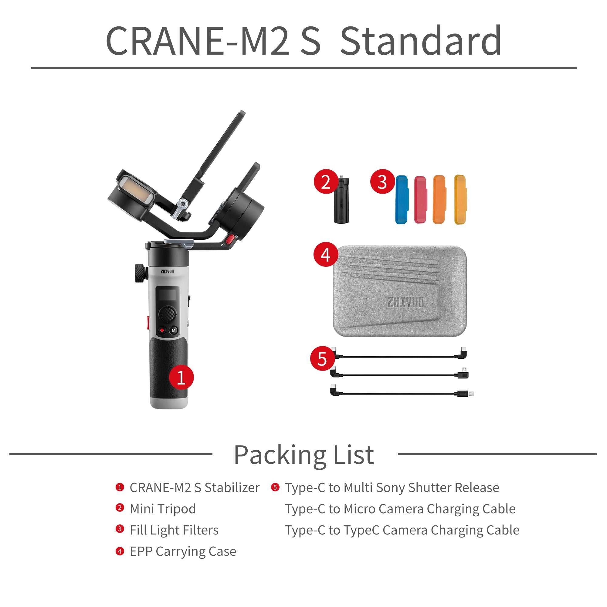 Buy Crane M2S Camera Stabilizer Standard & Combo Kit | ZHIYUN Store