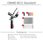 ZHIYUN Crane M2S : Compact structure with Dual Color Fill Light. Classic Design, Enhanced Compatibility, and Rapid Charging.