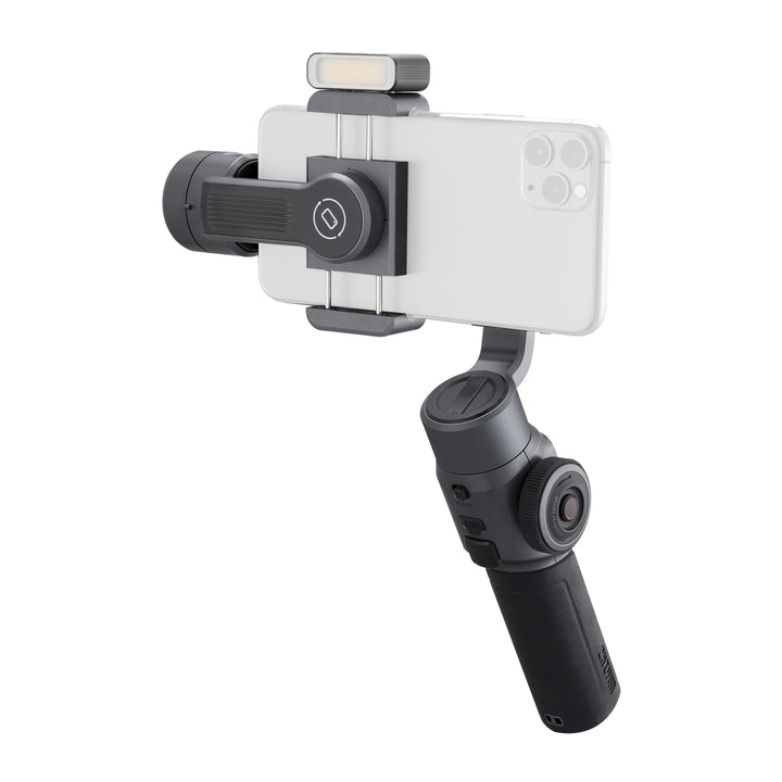 ZHIYUN Smooth 5: Professional steel motors, low-angle and super wide-angle shooting supported, optimized controls, magnetic fill light.