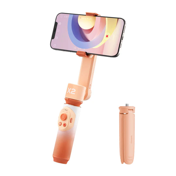 ZHIYUN Smooth X2: Compact, Stylish Gimbal with Extendable 10.2" Selfie Stick and Magnetic Double-Side Fill Light. 