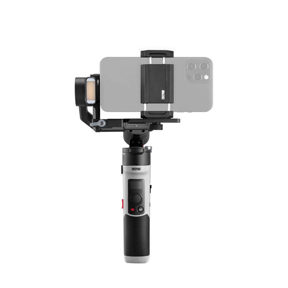 ZHIYUN Crane M2S : Compact structure with Dual Color Fill Light. Classic Design, Enhanced Compatibility, and Rapid Charging.