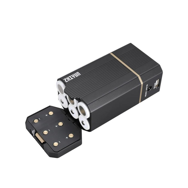 ZHIYUN Battery Pack,black alloy houses a battery pack of 6 detachable high-capacity 18650 batteries for charging the mobile stabilizer.