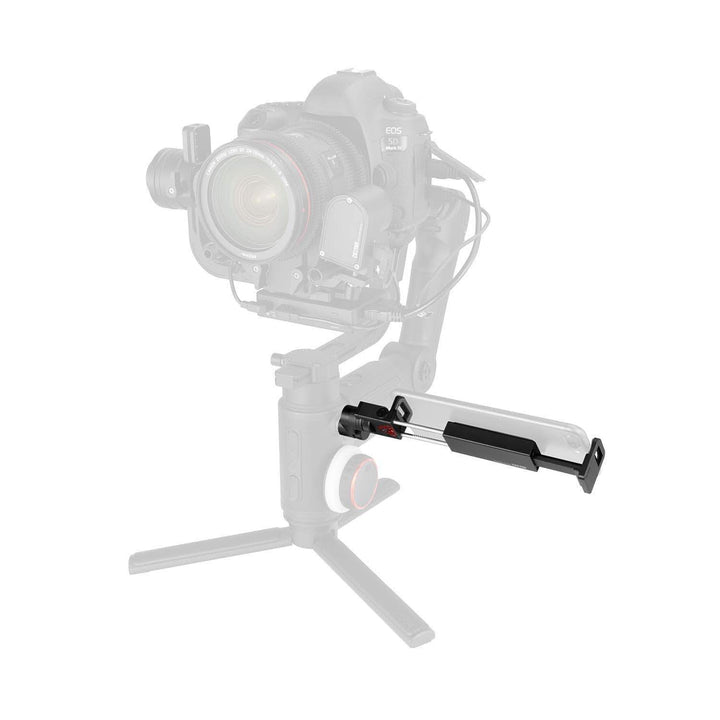 ZHIYUN black camera holder, equipped with black buttons, is a professional camera accessory.